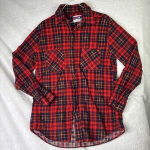 Vintage American Edition Flannel Shirt Mens M Plaid Grunge 90s Button Up